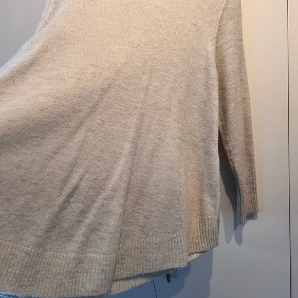 Beige XL cowl neck sweater with button detail - Picture 6 of 7